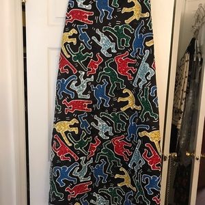 Alice and Olivia KEITH HARING LONG SKIRT